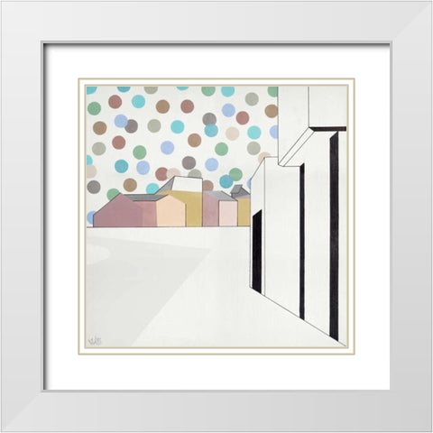 Perspektive I White Modern Wood Framed Art Print with Double Matting by Olesen, Nicolai Kubel