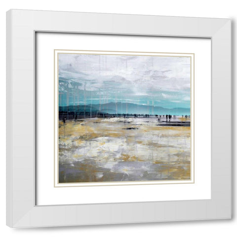 Beach III White Modern Wood Framed Art Print with Double Matting by Summer, Clara