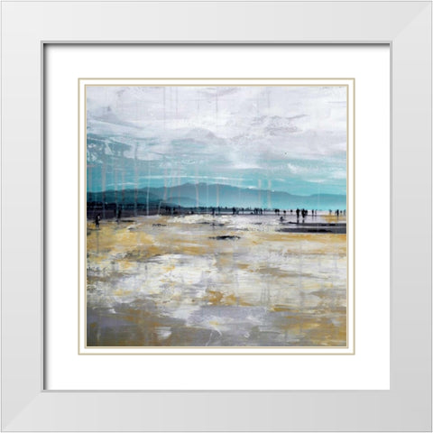 Beach III White Modern Wood Framed Art Print with Double Matting by Summer, Clara