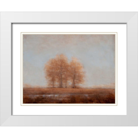 Together White Modern Wood Framed Art Print with Double Matting by Johns, Dana