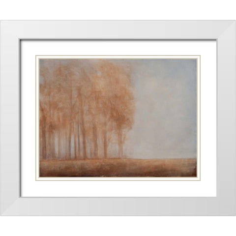 Watching Place White Modern Wood Framed Art Print with Double Matting by Johns, Dana