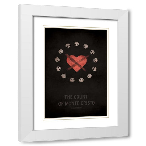 The Count of Monte Cristo White Modern Wood Framed Art Print with Double Matting by Jackson, Christian