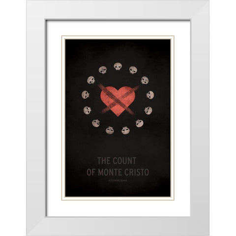 The Count of Monte Cristo White Modern Wood Framed Art Print with Double Matting by Jackson, Christian