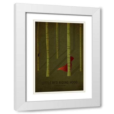 Little Red Riding Hood White Modern Wood Framed Art Print with Double Matting by Jackson, Christian