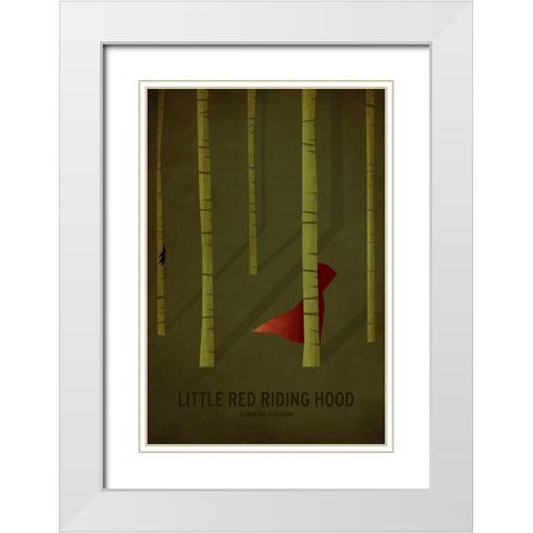 Little Red Riding Hood White Modern Wood Framed Art Print with Double Matting by Jackson, Christian