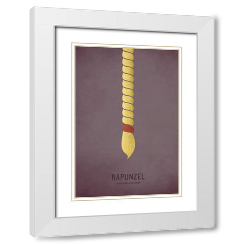 Rapunzel White Modern Wood Framed Art Print with Double Matting by Jackson, Christian