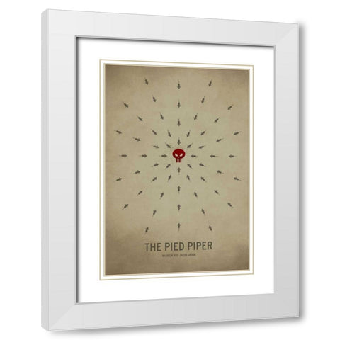 Pied Piper White Modern Wood Framed Art Print with Double Matting by Jackson, Christian