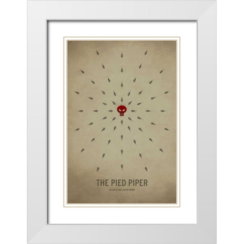 Pied Piper White Modern Wood Framed Art Print with Double Matting by Jackson, Christian
