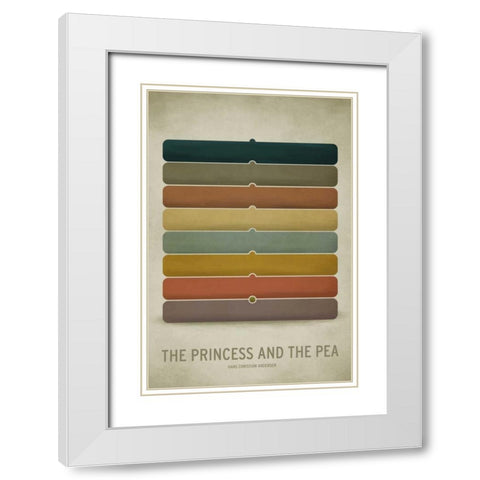 Princess Pea White Modern Wood Framed Art Print with Double Matting by Jackson, Christian