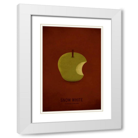 Snow White White Modern Wood Framed Art Print with Double Matting by Jackson, Christian