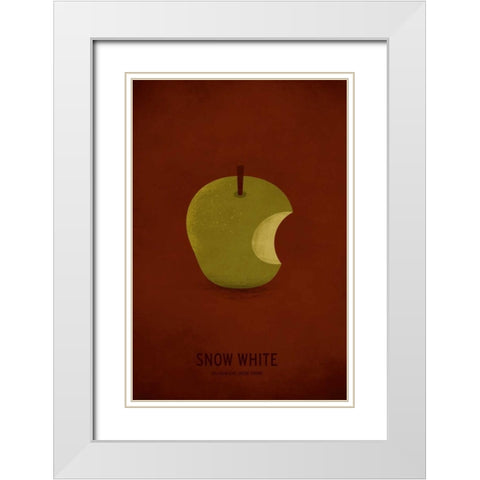 Snow White White Modern Wood Framed Art Print with Double Matting by Jackson, Christian