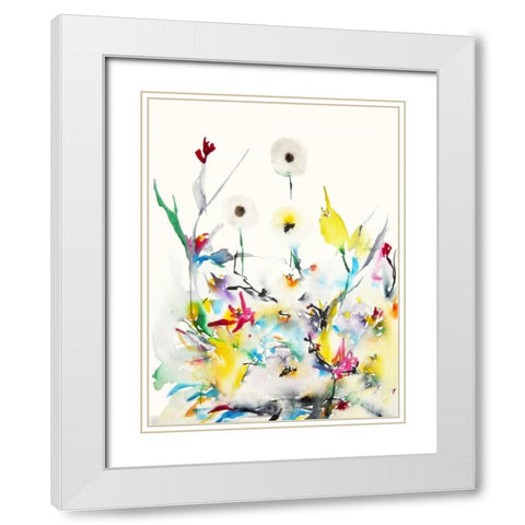 Summer Garden VI White Modern Wood Framed Art Print with Double Matting by Johannesson, Karin
