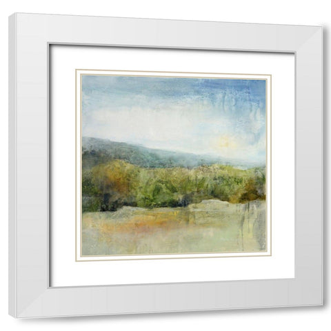October Mountain White Modern Wood Framed Art Print with Double Matting by Jennings, J Austin