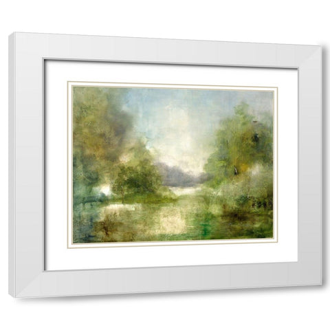 Our Sunday Hike White Modern Wood Framed Art Print with Double Matting by Jennings, J Austin