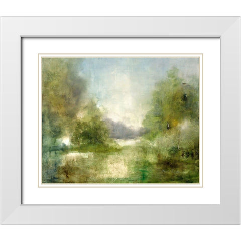 Our Sunday Hike White Modern Wood Framed Art Print with Double Matting by Jennings, J Austin