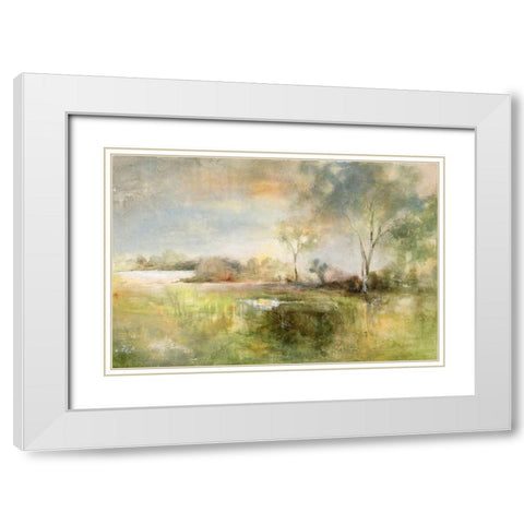 Reflection of June White Modern Wood Framed Art Print with Double Matting by Jennings, J Austin