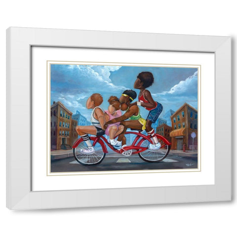 Public Transpo White Modern Wood Framed Art Print with Double Matting by Jackson, Robert