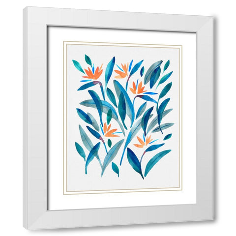Bird of Paradise Flower 2 White Modern Wood Framed Art Print with Double Matting by Juncos, Cami