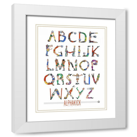 Alphakick White Modern Wood Framed Art Print with Double Matting by Keith, Doug