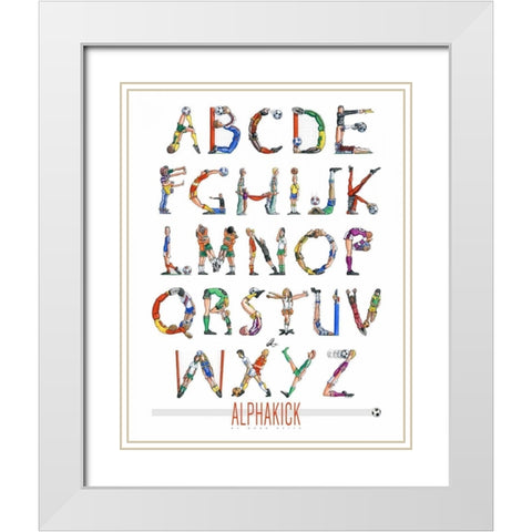 Alphakick White Modern Wood Framed Art Print with Double Matting by Keith, Doug