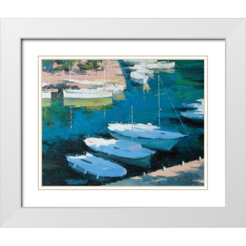 Marina 16 White Modern Wood Framed Art Print with Double Matting by Krioutchkov, Alex Hook