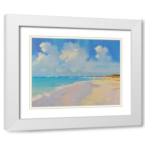 Playa 8 White Modern Wood Framed Art Print with Double Matting by Krioutchkov, Alex Hook