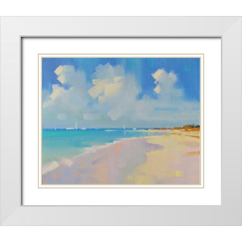 Playa 8 White Modern Wood Framed Art Print with Double Matting by Krioutchkov, Alex Hook