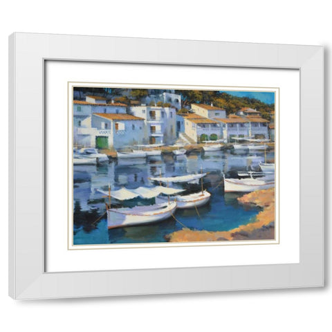 Cala Figuera White Modern Wood Framed Art Print with Double Matting by Krioutchkov, Alex Hook