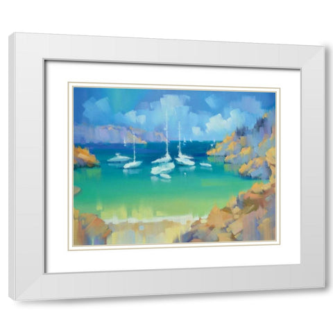 Cala Llombards VI White Modern Wood Framed Art Print with Double Matting by Krioutchkov, Alex Hook