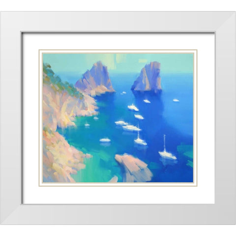 Capri II White Modern Wood Framed Art Print with Double Matting by Krioutchkov, Alex Hook