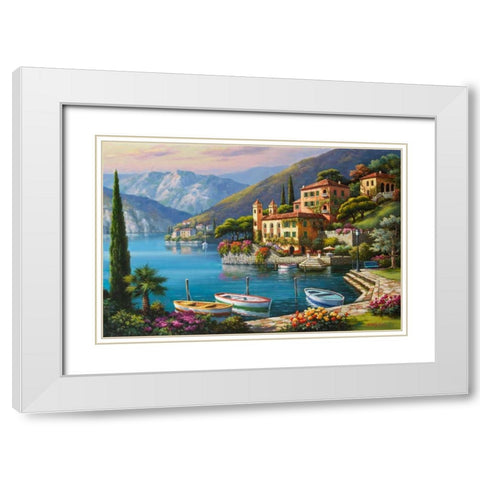 Villa Bella Vista White Modern Wood Framed Art Print with Double Matting by Kim, Sung