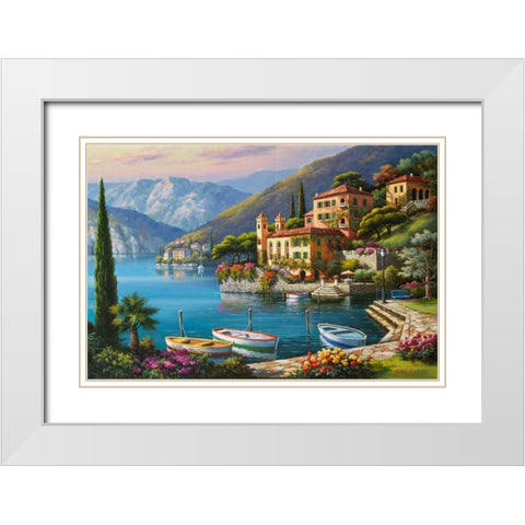 Villa Bella Vista White Modern Wood Framed Art Print with Double Matting by Kim, Sung