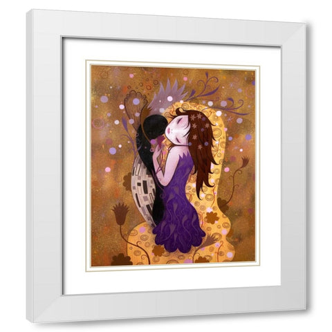 After the Kiss White Modern Wood Framed Art Print with Double Matting by Ketner, Jeremiah