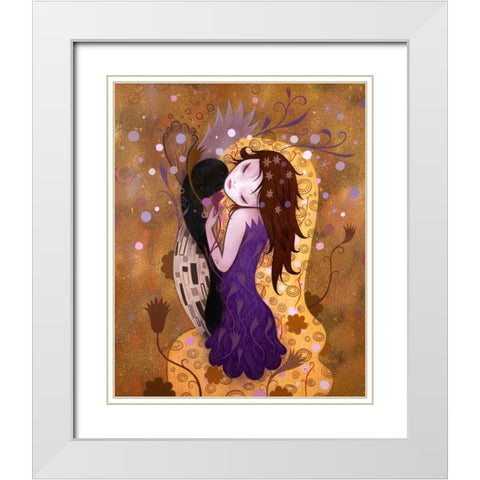 After the Kiss White Modern Wood Framed Art Print with Double Matting by Ketner, Jeremiah