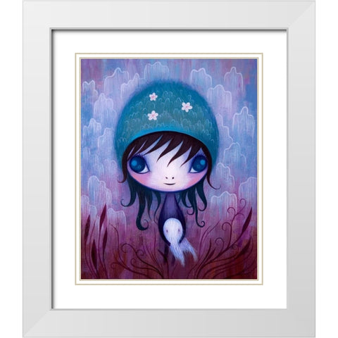 Big Furry Fuzzy Thing White Modern Wood Framed Art Print with Double Matting by Ketner, Jeremiah