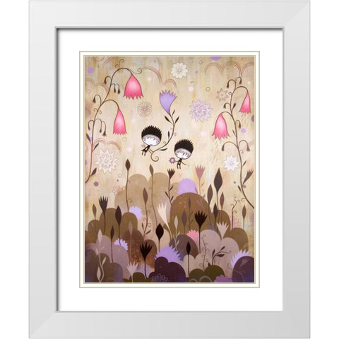 Garden of Sleeping Flowers I White Modern Wood Framed Art Print with Double Matting by Ketner, Jeremiah