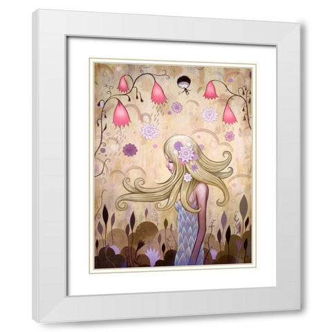 Garden of Sleeping Flowers II White Modern Wood Framed Art Print with Double Matting by Ketner, Jeremiah