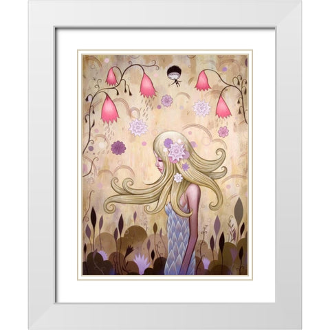 Garden of Sleeping Flowers II White Modern Wood Framed Art Print with Double Matting by Ketner, Jeremiah