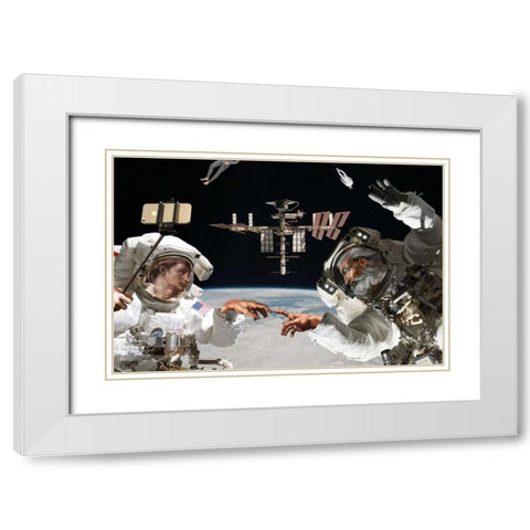 Photo Op White Modern Wood Framed Art Print with Double Matting by Kite, Barry