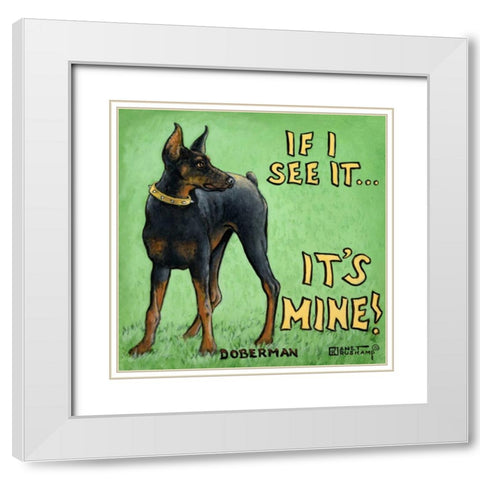 Itâ€™s Mine White Modern Wood Framed Art Print with Double Matting by Kruskamp, Janet