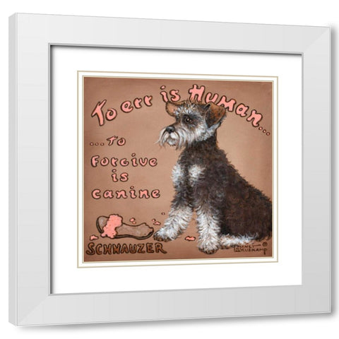 To Forgive Is Canine White Modern Wood Framed Art Print with Double Matting by Kruskamp, Janet