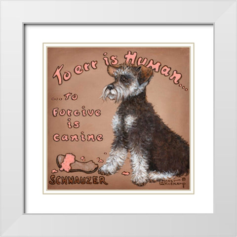 To Forgive Is Canine White Modern Wood Framed Art Print with Double Matting by Kruskamp, Janet