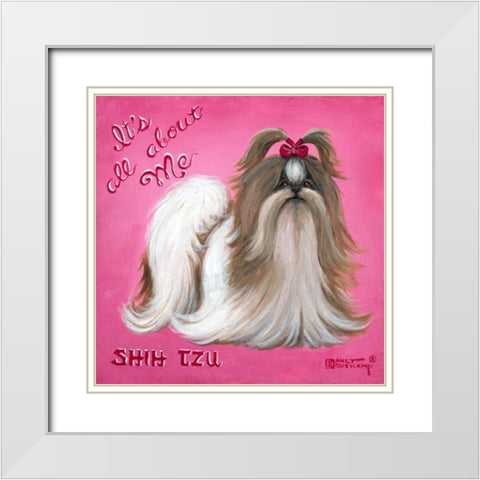 Itâ€™s All About Me White Modern Wood Framed Art Print with Double Matting by Kruskamp, Janet