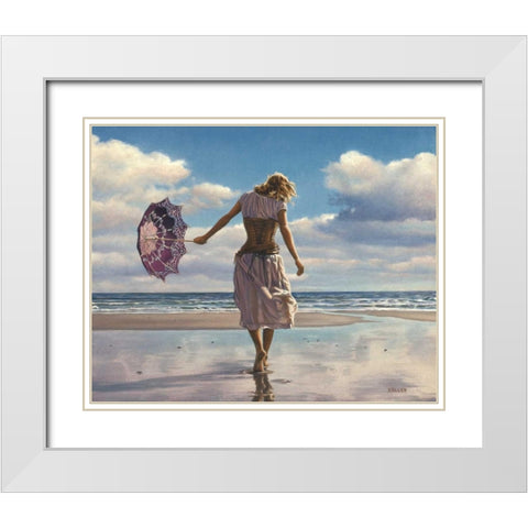 Walking on Broken Clouds White Modern Wood Framed Art Print with Double Matting by Kelley, Paul