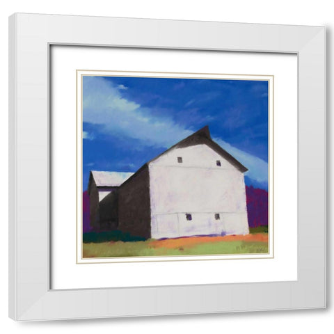 White Giant White Modern Wood Framed Art Print with Double Matting by Kelly, Mike