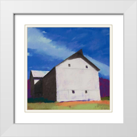 White Giant White Modern Wood Framed Art Print with Double Matting by Kelly, Mike