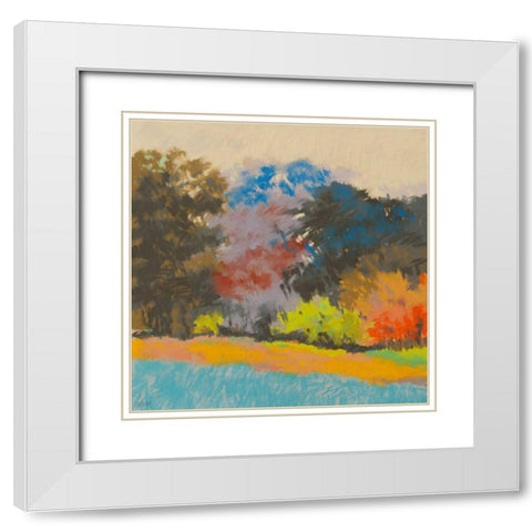 Fox Farms Woods 2 White Modern Wood Framed Art Print with Double Matting by Kelly, Mike