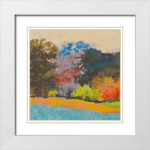 Fox Farms Woods 2 White Modern Wood Framed Art Print with Double Matting by Kelly, Mike