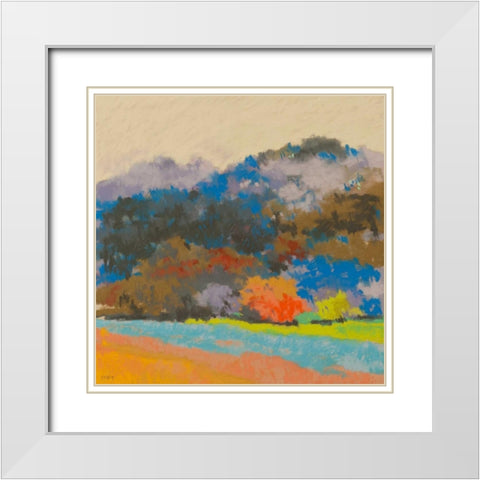 Fox Farm Woods 3 White Modern Wood Framed Art Print with Double Matting by Kelly, Mike