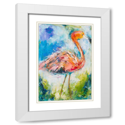 Pretty in Pink No. 2 White Modern Wood Framed Art Print with Double Matting by Koelman, Hilma
